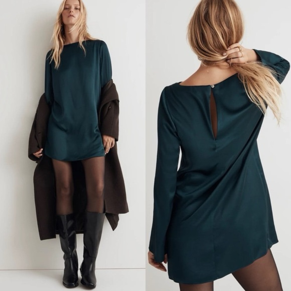 MADEWELL Satin Shift Mini Dress‎